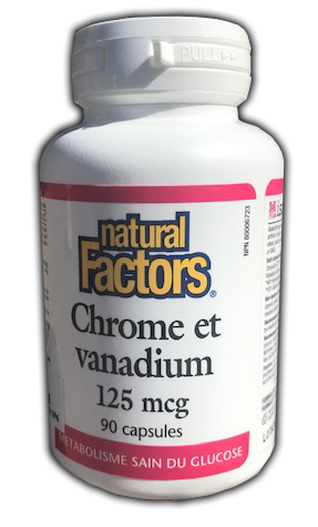 Natural Factors Chromium & Vanadium - 90 Caps