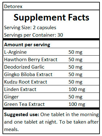 detorex supplement facts