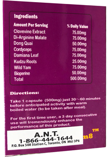 Femm8 10 capsules x 500mg | Women's Sexual Health